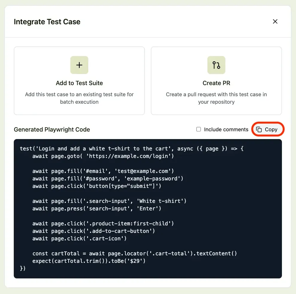 Own and Integrate Your Test Code